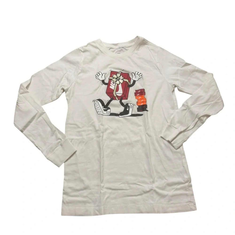 Nike | Sneaker Head White Long Sleeve Graphic Tee Shoe Box Gifts